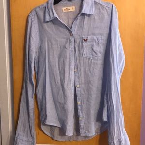 Blue Hollister Button-Up